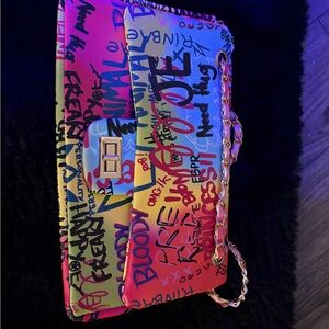 Colorful Graffiti Print Women's Bag